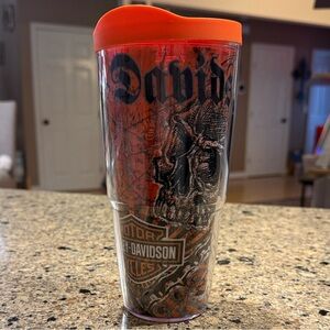 Tervis Harley-Davidson Skull Design 24oz Tumbler with Orange Lid